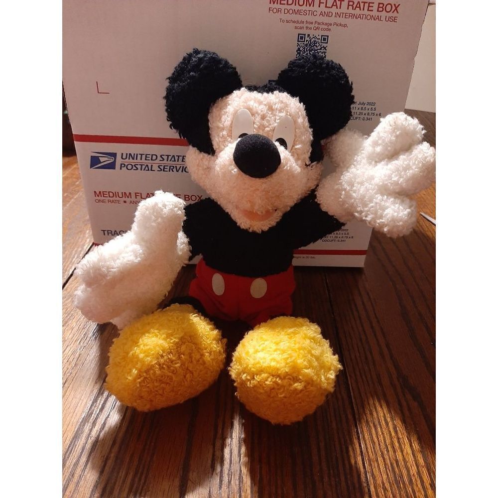 Good Condition Mickey Mouse Plushie Mattel 1999 Arms Move 13" Tall